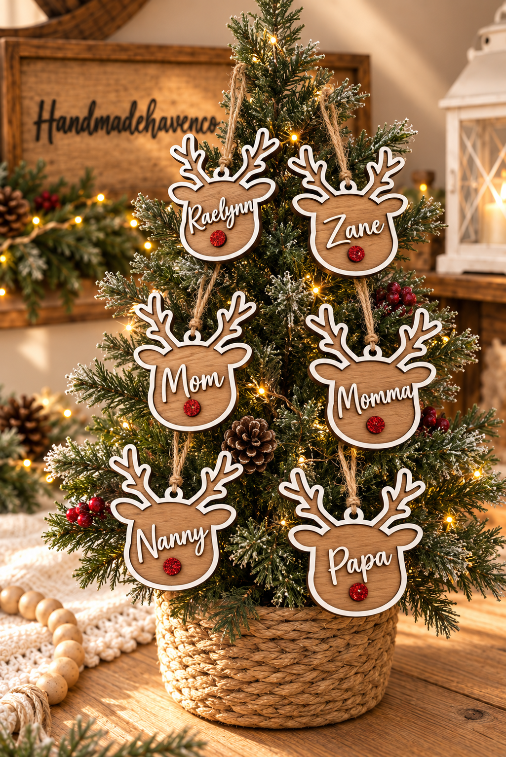 Personalized Reindeer Ornaments