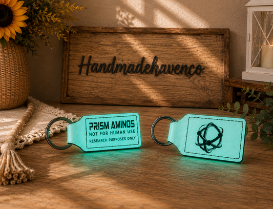 Prism leather Keychain