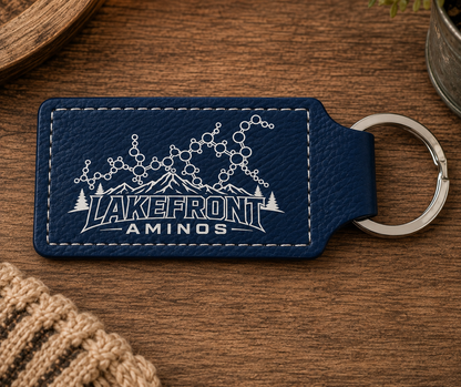 Lakefront leatherette Keychain