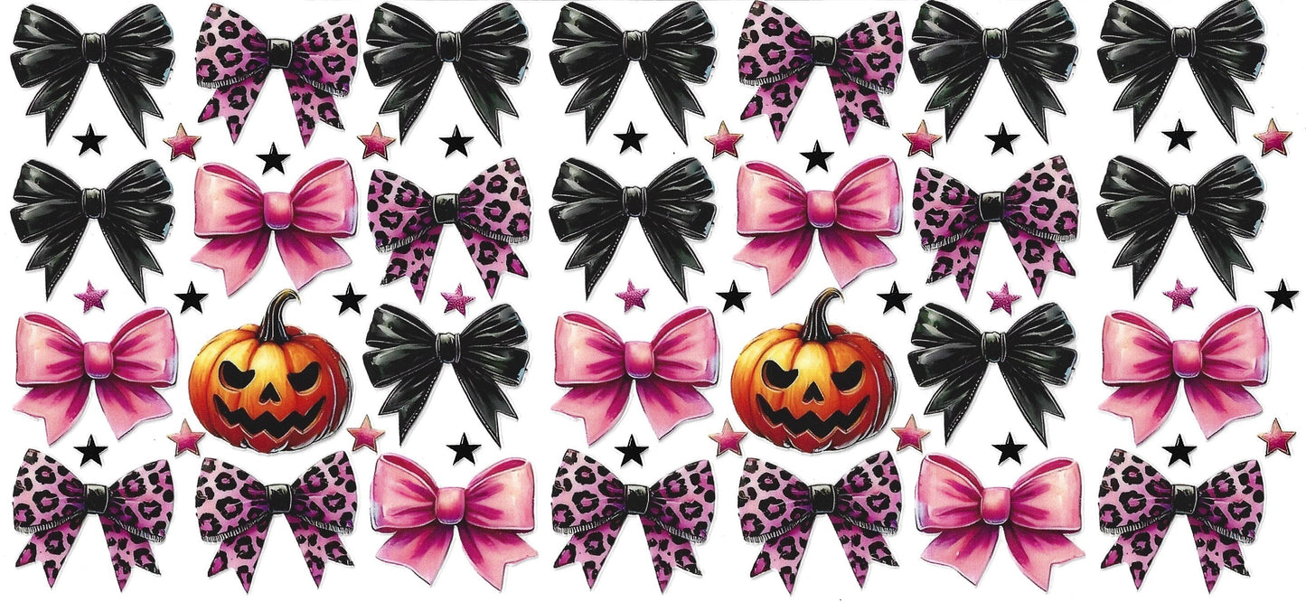 Pink and black bows