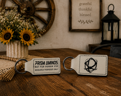 Prism leather Keychain