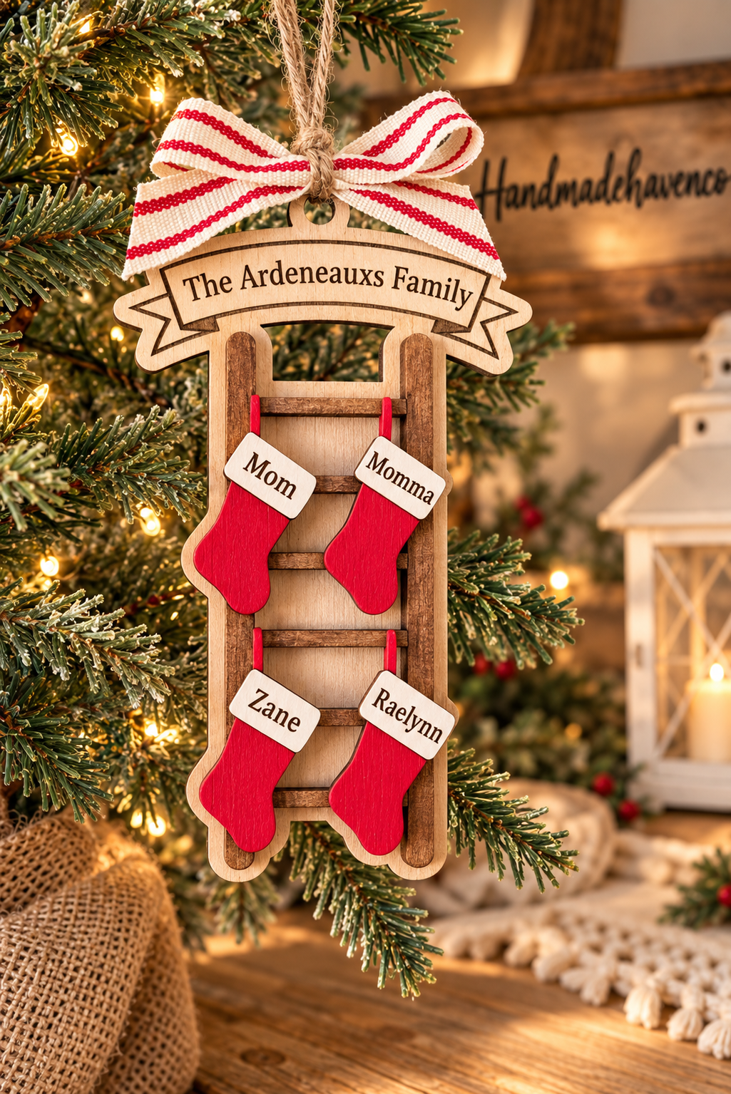 Personalized Stocking Ladder Ornament